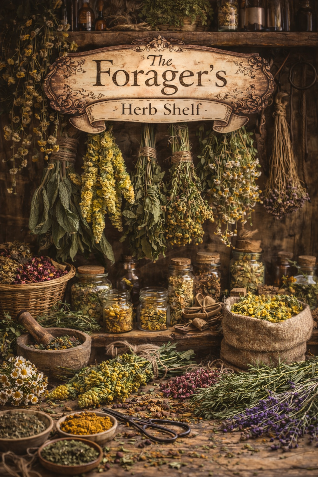 The Forager's Herb Shelf