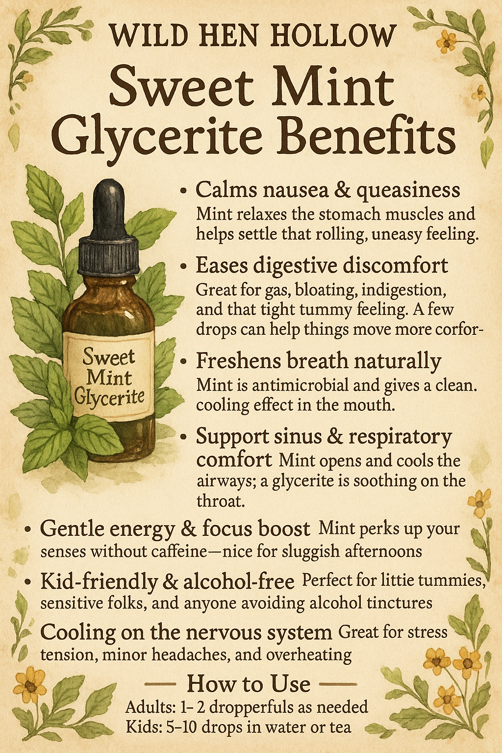 Sweet Mint Glycerite